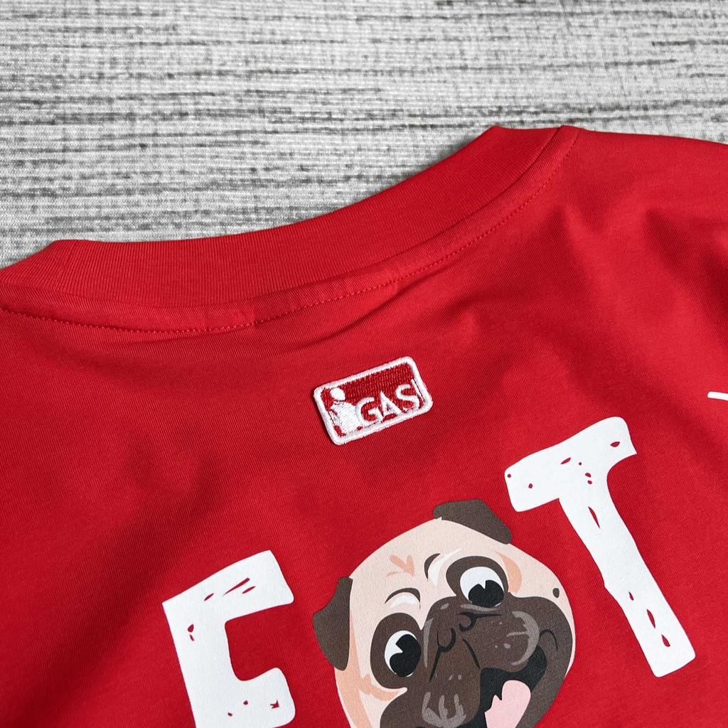 Áo Thun GASI Đỏ In Chó Cute