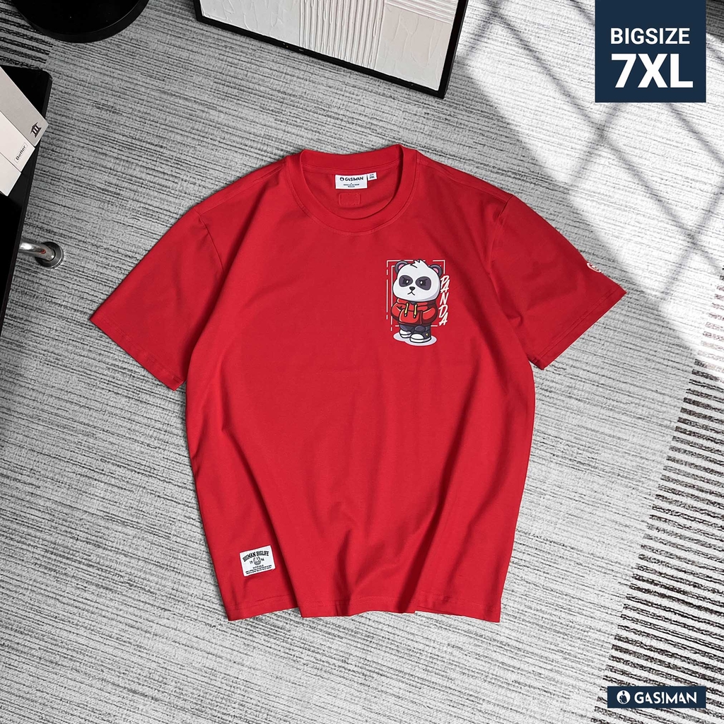 Áo Thun GASI Đỏ In Gấu Panda