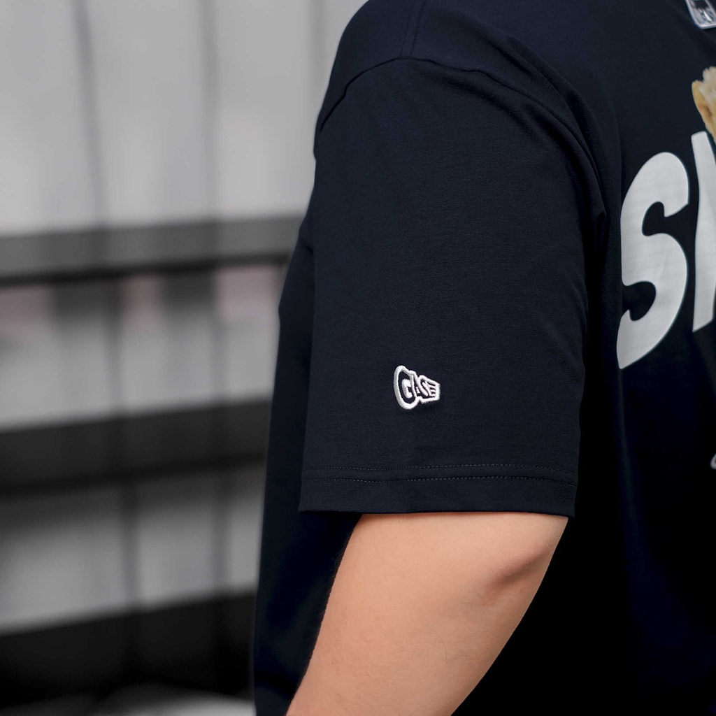 Áo thun Gasi Xanh Đen in Gấu Sneaker