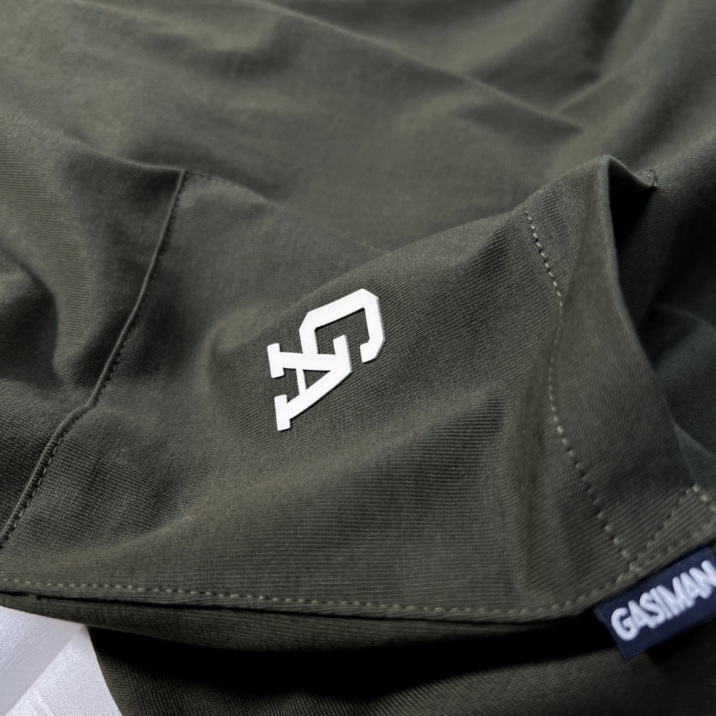 Áo Thun Bigsize Logo GA có Túi Màu Xanh rêu
