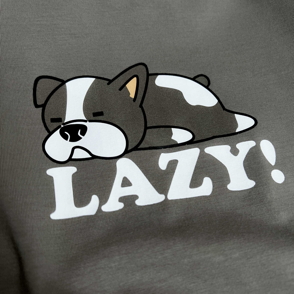 Áo thun Gasi Xám xi măng Chó Cute