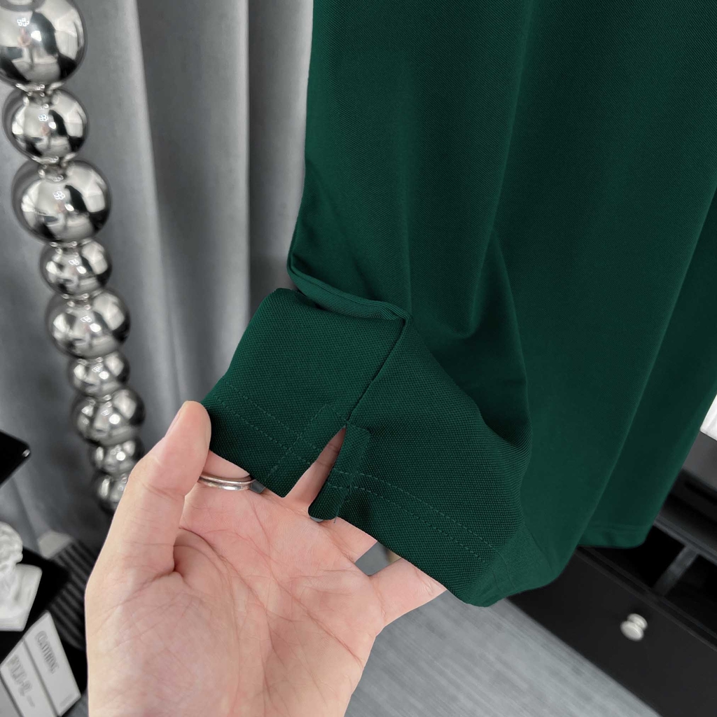 Áo Polo Cổ Chữ GASI Xanh Rêu
