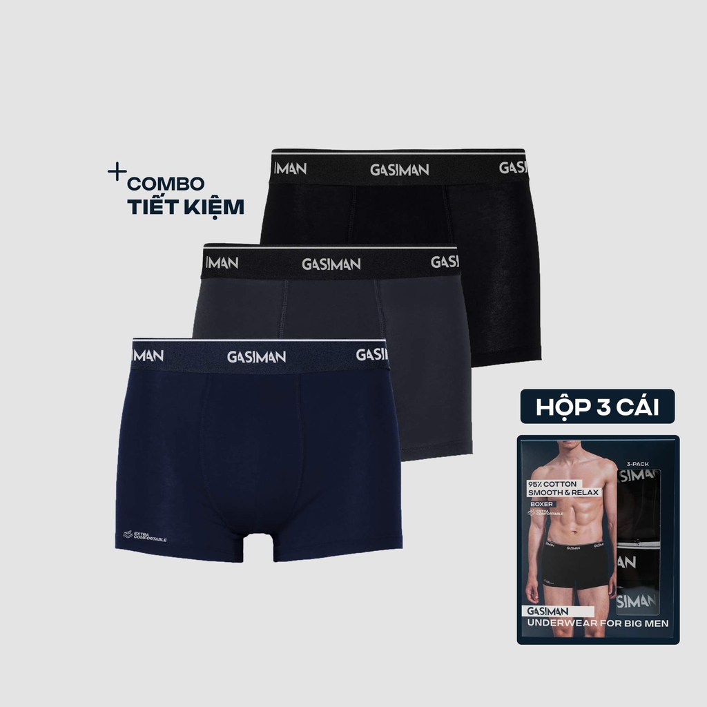 Combo 3 Quần Boxer Bigsize 100% Cotton