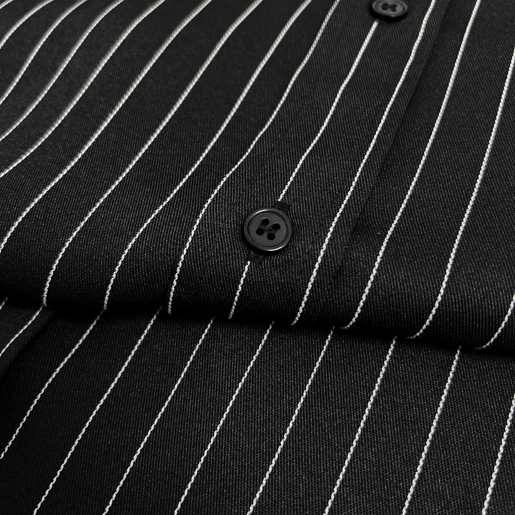 Áo Sơ Mi Bigsize Oxford Kẻ sọc Đen