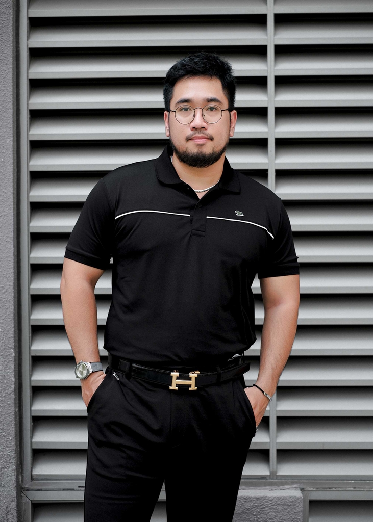 Polo BigSize phối viền ngực Màu Đen