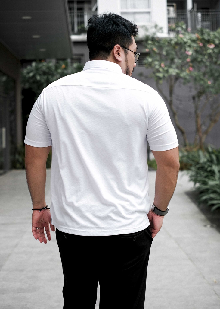 Polo Bigsize Thể Thao Trắng Trụ viền