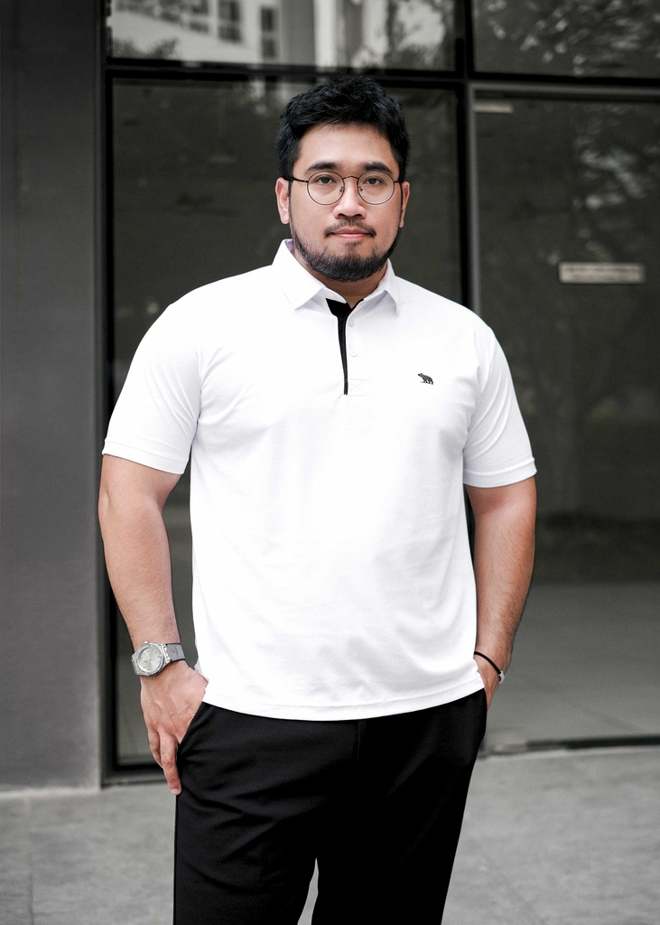 Polo Bigsize Thể Thao Trắng Trụ viền