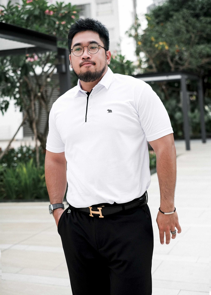 Polo Bigsize Thể Thao Trắng Trụ viền
