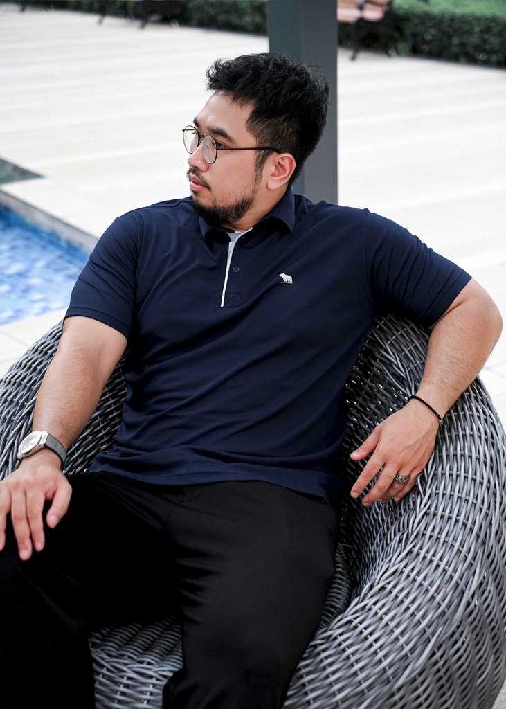 Polo Bigsize Thể Thao Xanh Đen Trụ viền
