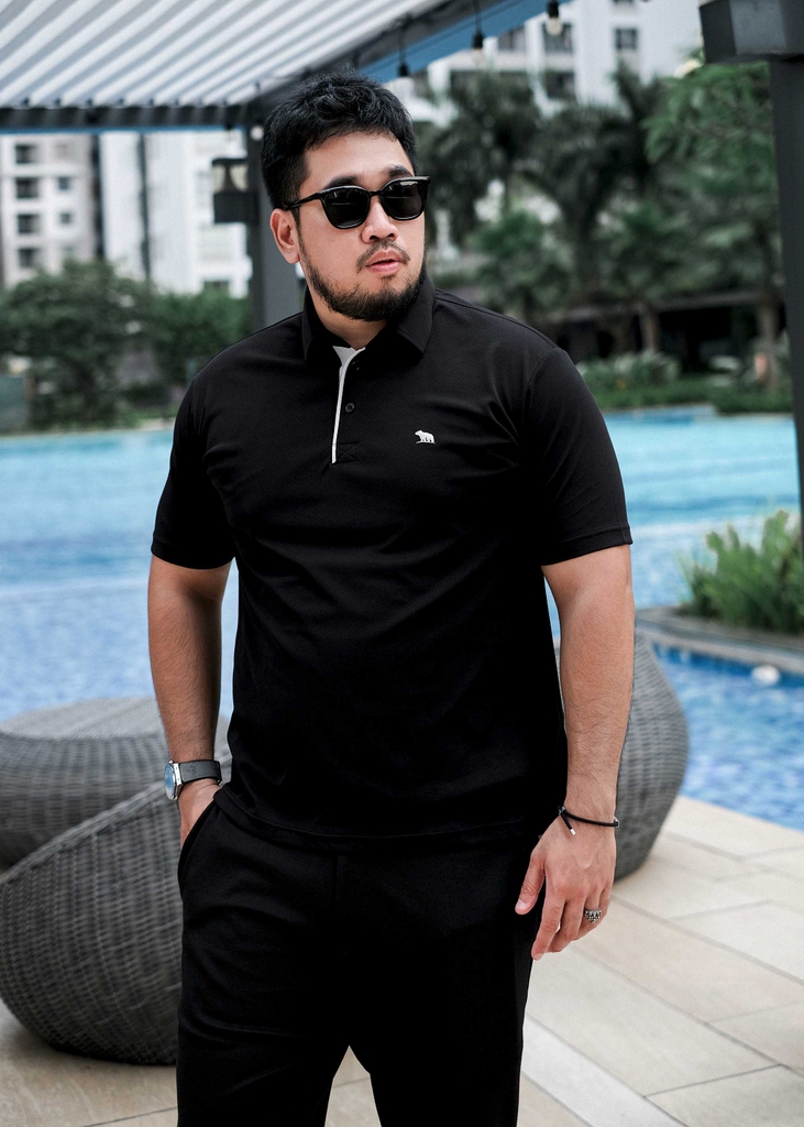 Polo Bigsize Thể Thao Đen Trụ viền