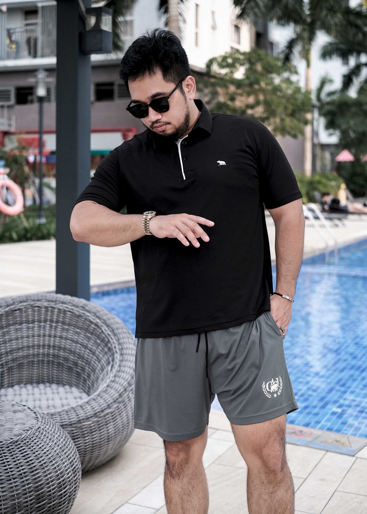 Quần thun Mè Lưới Ngắn Trên Gói Màu Xám
