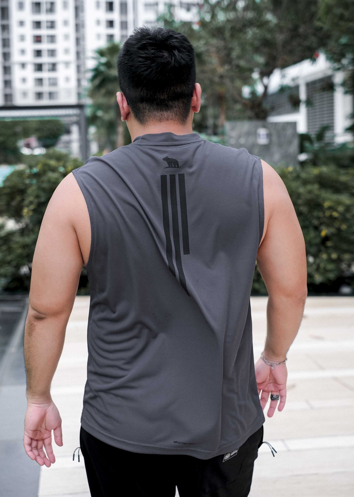Áo ba lỗ Training Xám
