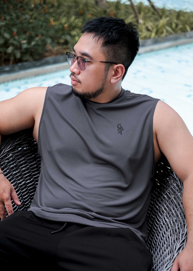 Áo ba lỗ Training Xám