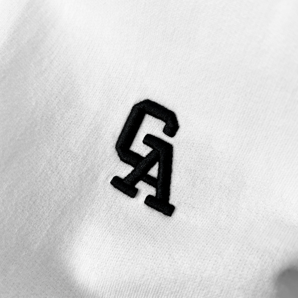 Áo Thun Tay dài Bigsize Thêu GA Màu Trắng