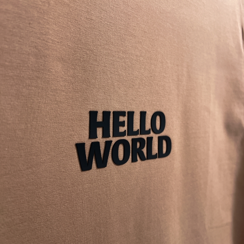 Áo Ba Lỗ Bigsize Hello World Màu Cam đất