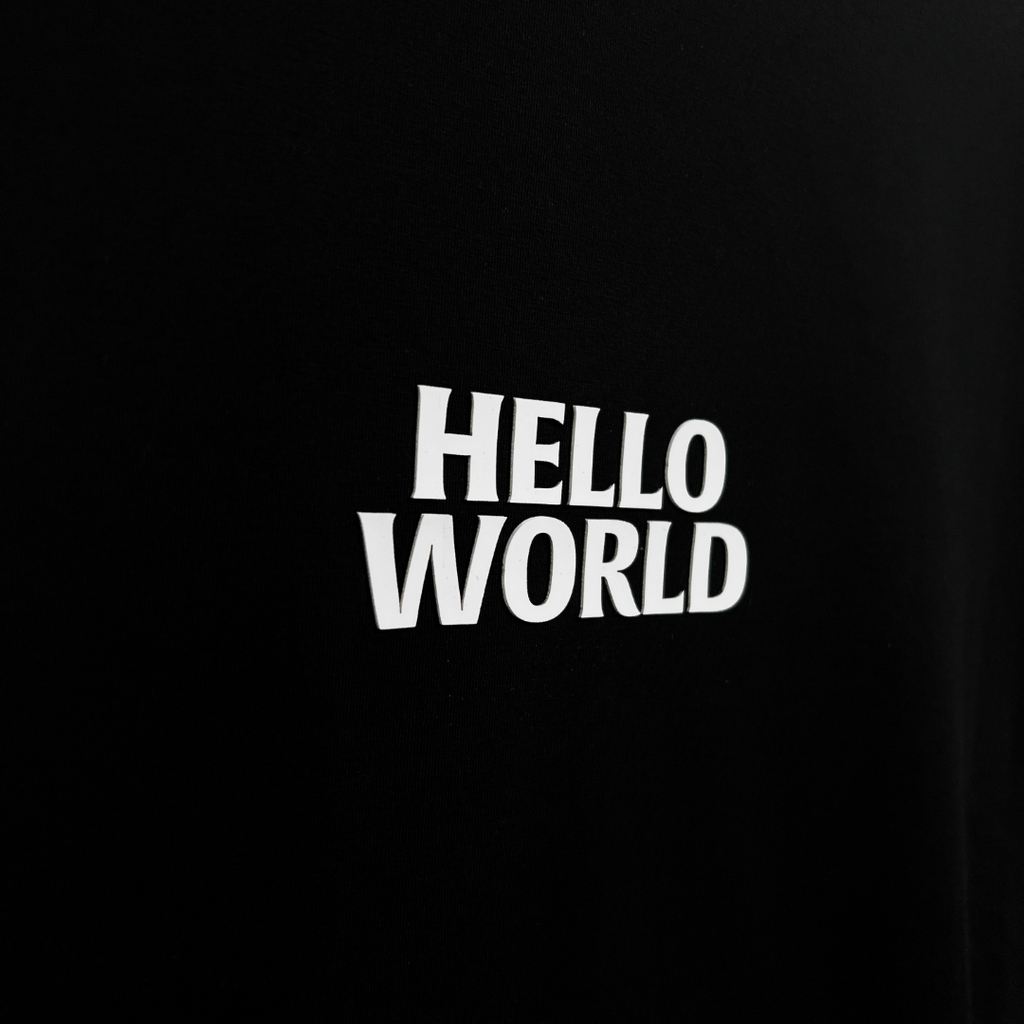 Áo Ba Lỗ Bigsize Hello World Màu Đen