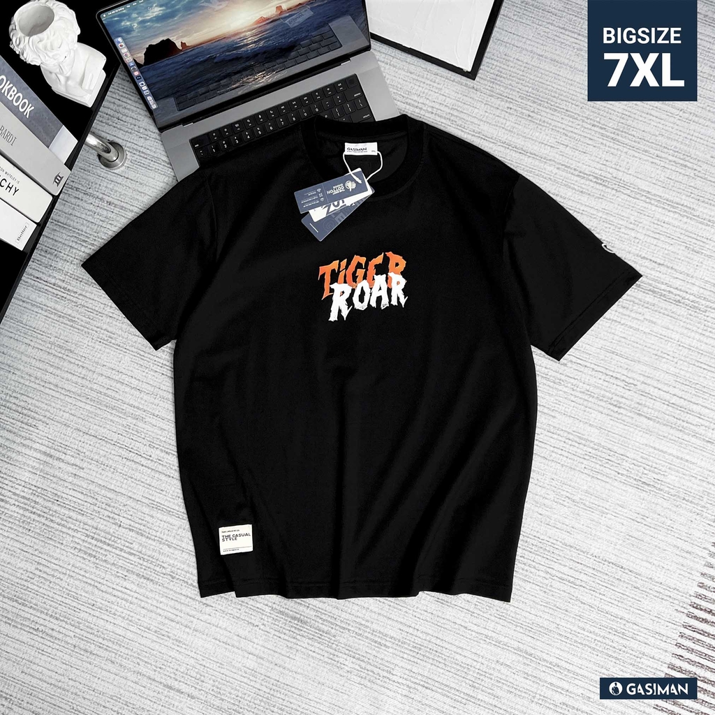 Áo thun Gasi Đen Hổ chữ