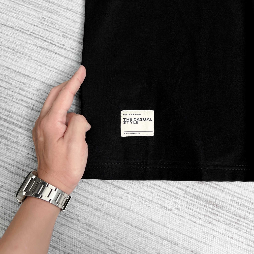 Áo thun Gasi Đen Hoa cúc sơn