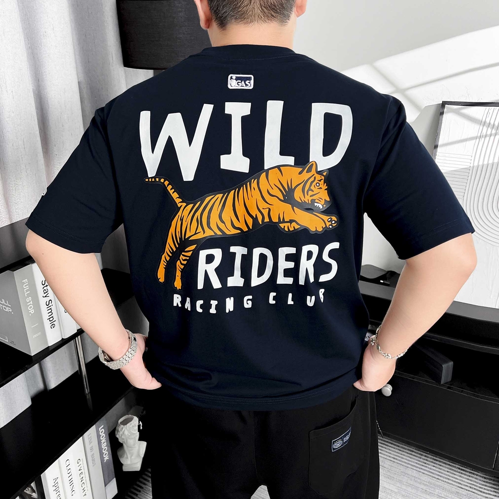 Áo thun Gasi Xanh đen Hổ hoang dã
