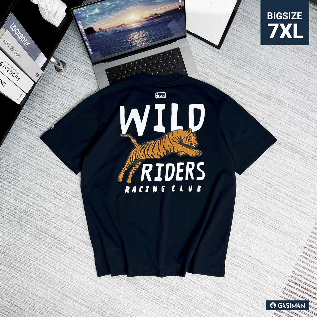 Áo thun Gasi Xanh đen Hổ hoang dã