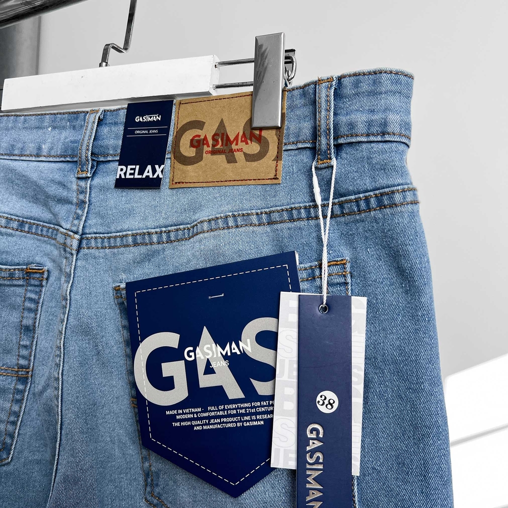 Quần dài Jean Bigsize Basic trơn Màu Xanh wash nhạt
