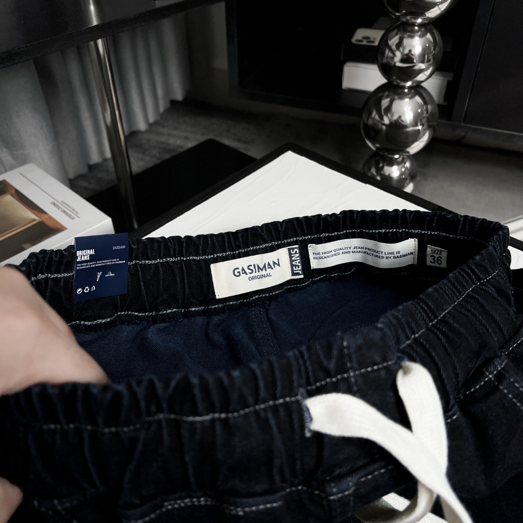 Quần ngắn Jean lưng thun Bigsize Màu Xanh đen basic