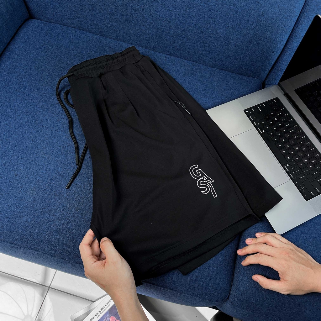 Quần Thun ngắn Big size Xẻ tà Túi zip