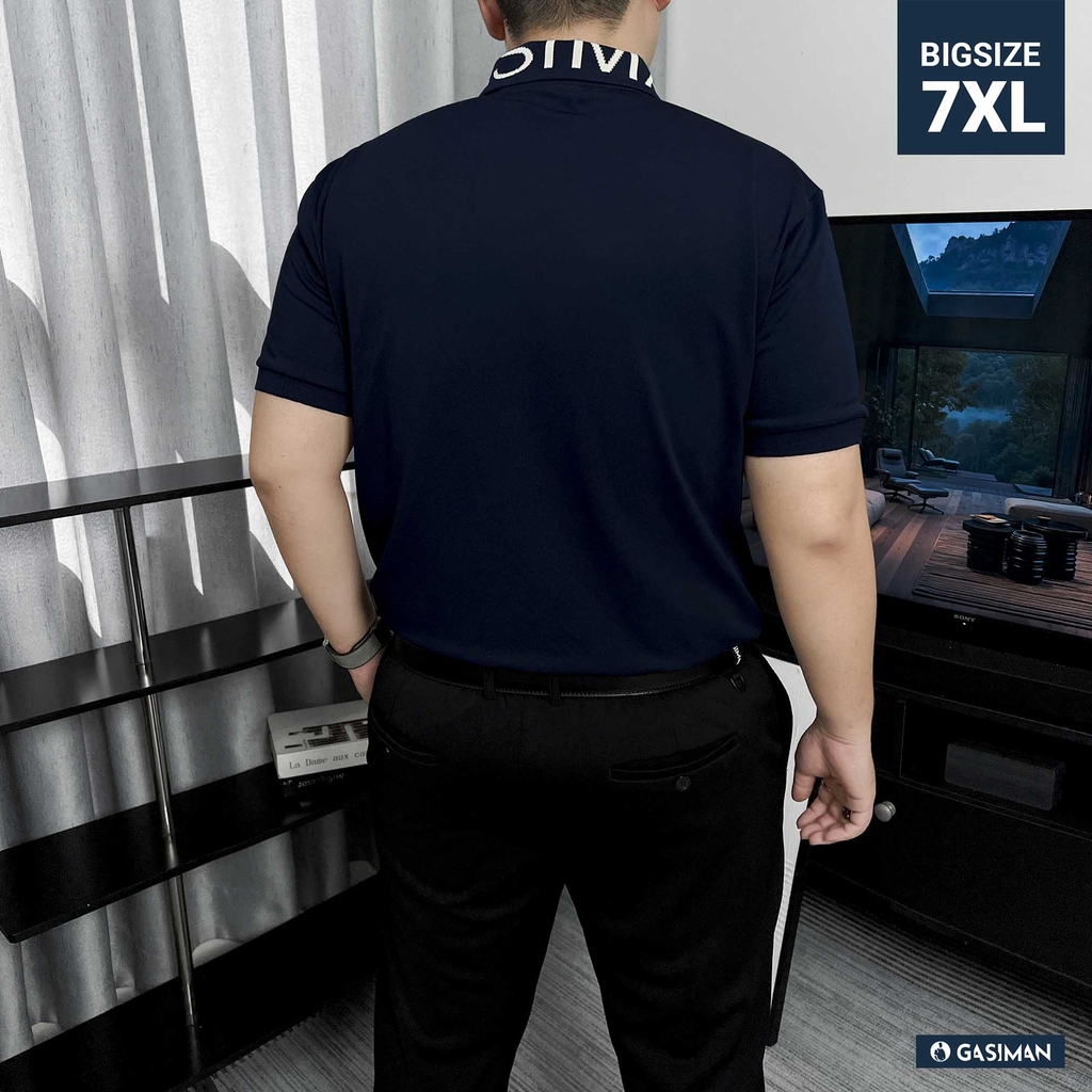 Áo Polo Cổ Chữ GASI Xanh Đen