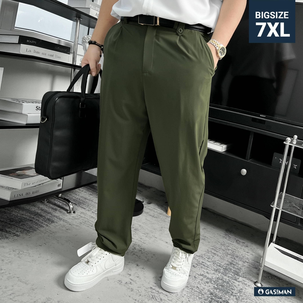 Quần Tây Bigsize Siêu nhẹ Màu Xanh oliu