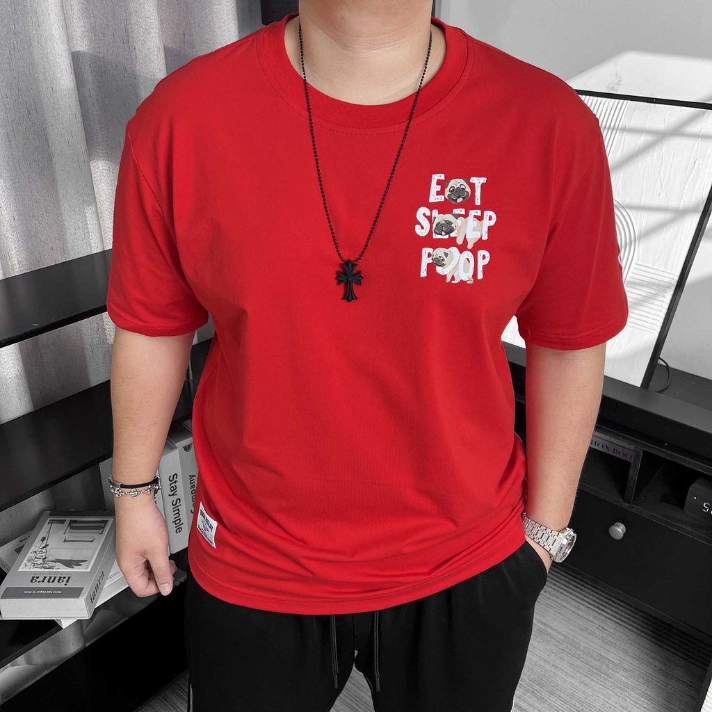 Áo Thun GASI Đỏ In Chó Cute
