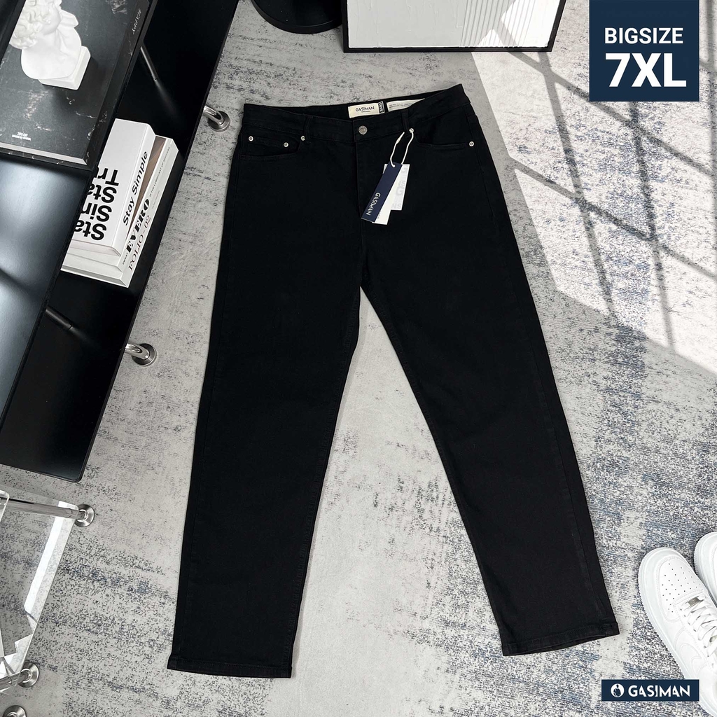 Quần dài Jean Bigsize Basic trơn Màu Đen