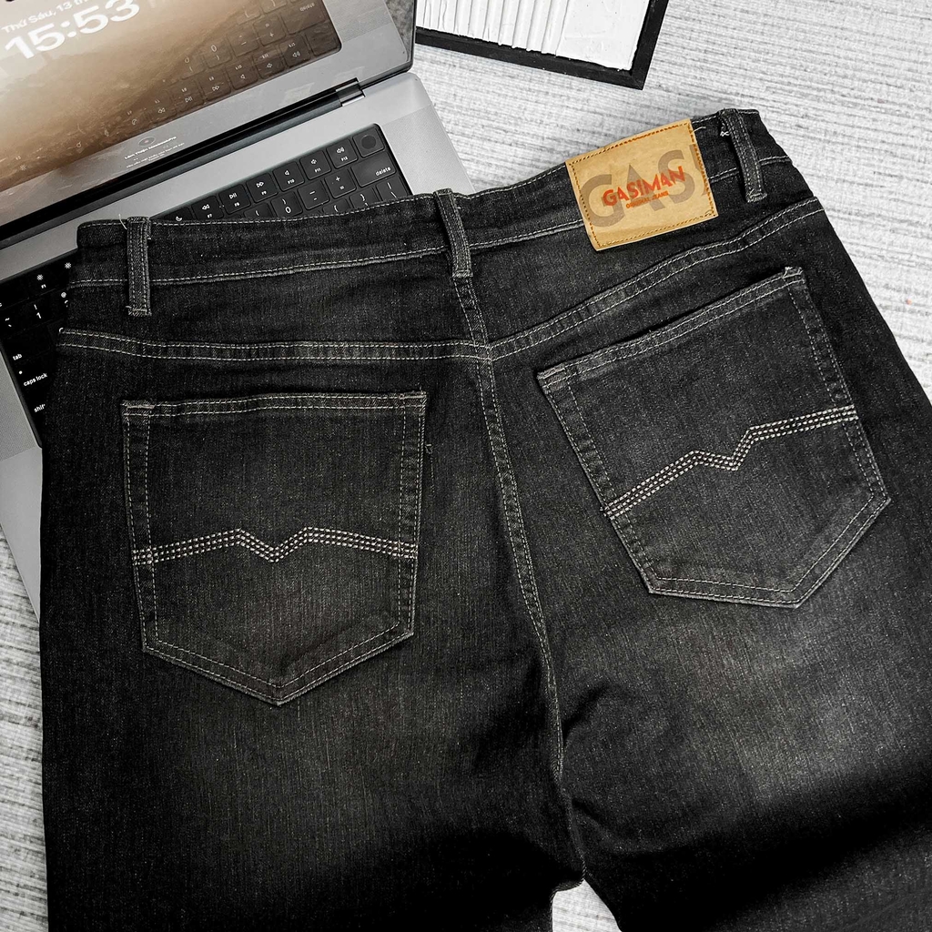 Quần Jean dài Bigsize phom Suông Màu Xám wash