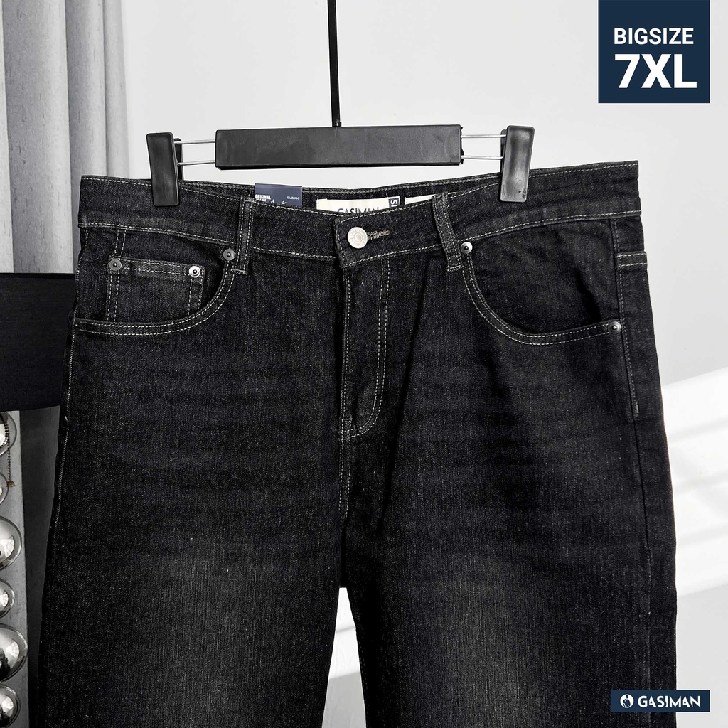 Quần Jean dài Bigsize phom Suông Màu Xám wash