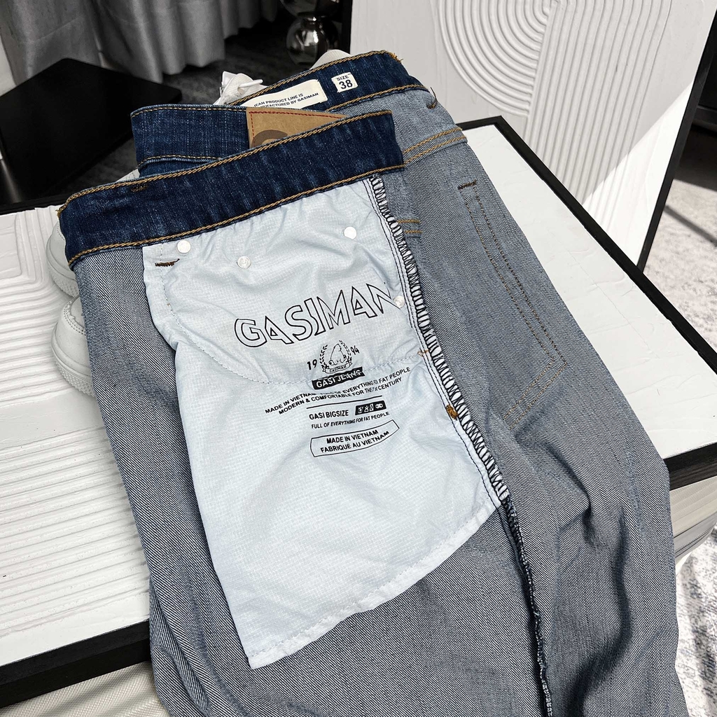 Quần dài Jean Bigsize Basic trơn Màu Xanh đậm