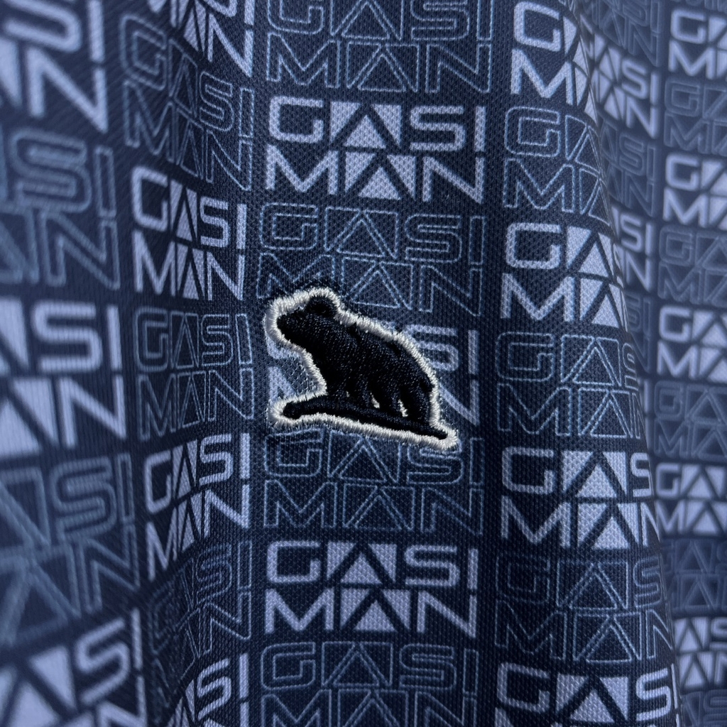 Áo Polo Bigsize Hoạ tiết Monogram GASIMAN Màu Xanh đậm