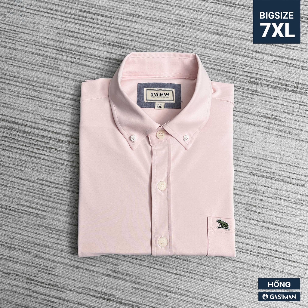 Áo Sơ Mi Bigsize Nano Co Giãn 4 Chiều Màu Hồng