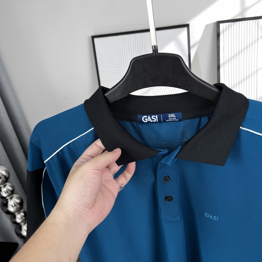 Áo Polo Bigsize Phối Xanh dương - Đen