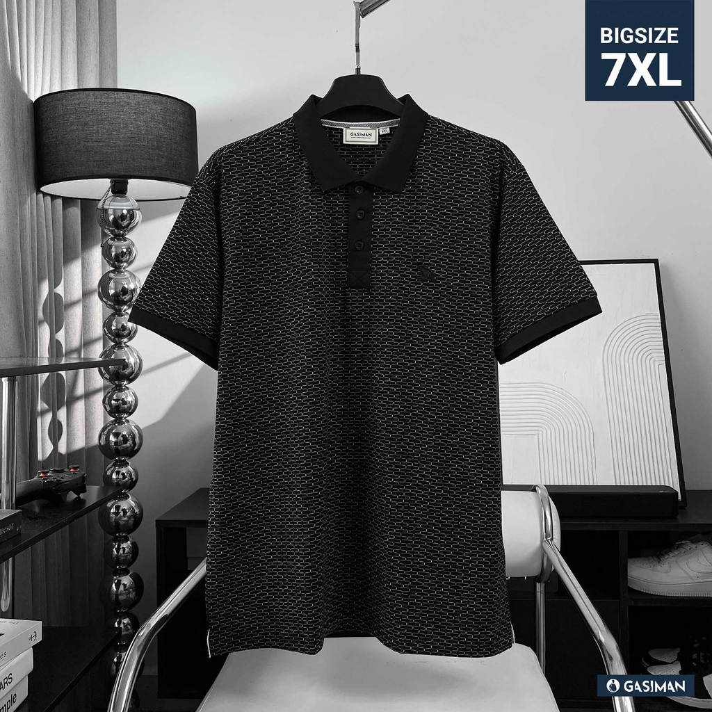 Polo Bigsize vải dệt Brick Màu Đen