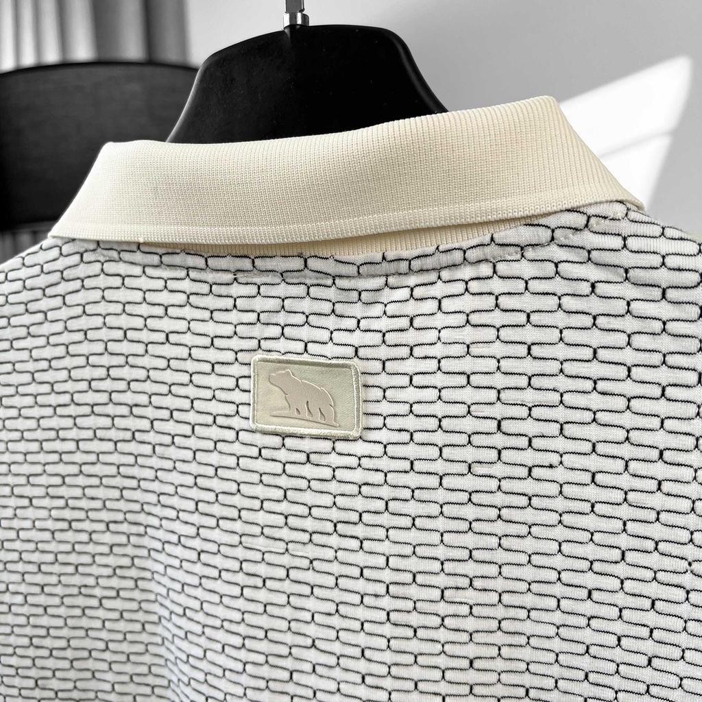 Polo Bigsize vải dệt Brick Màu Kem
