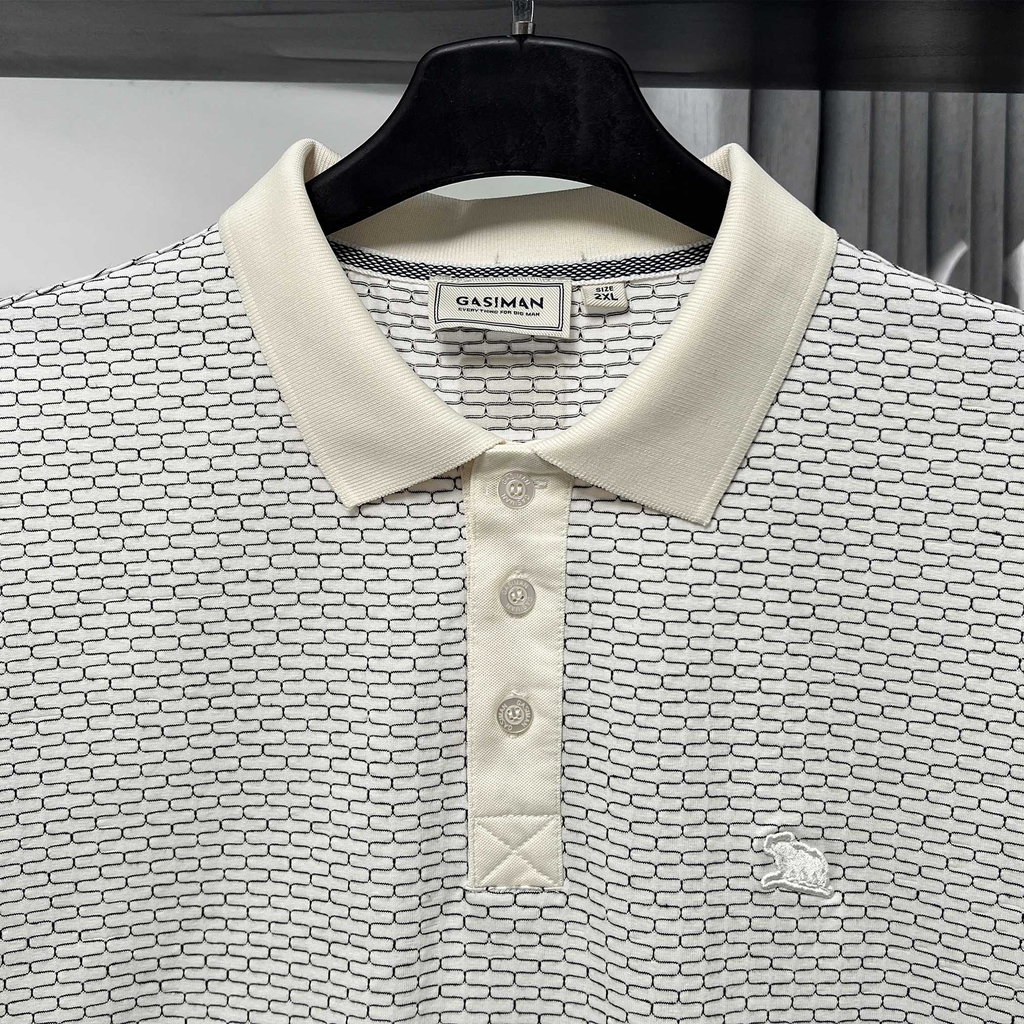Polo Bigsize vải dệt Brick Màu Kem