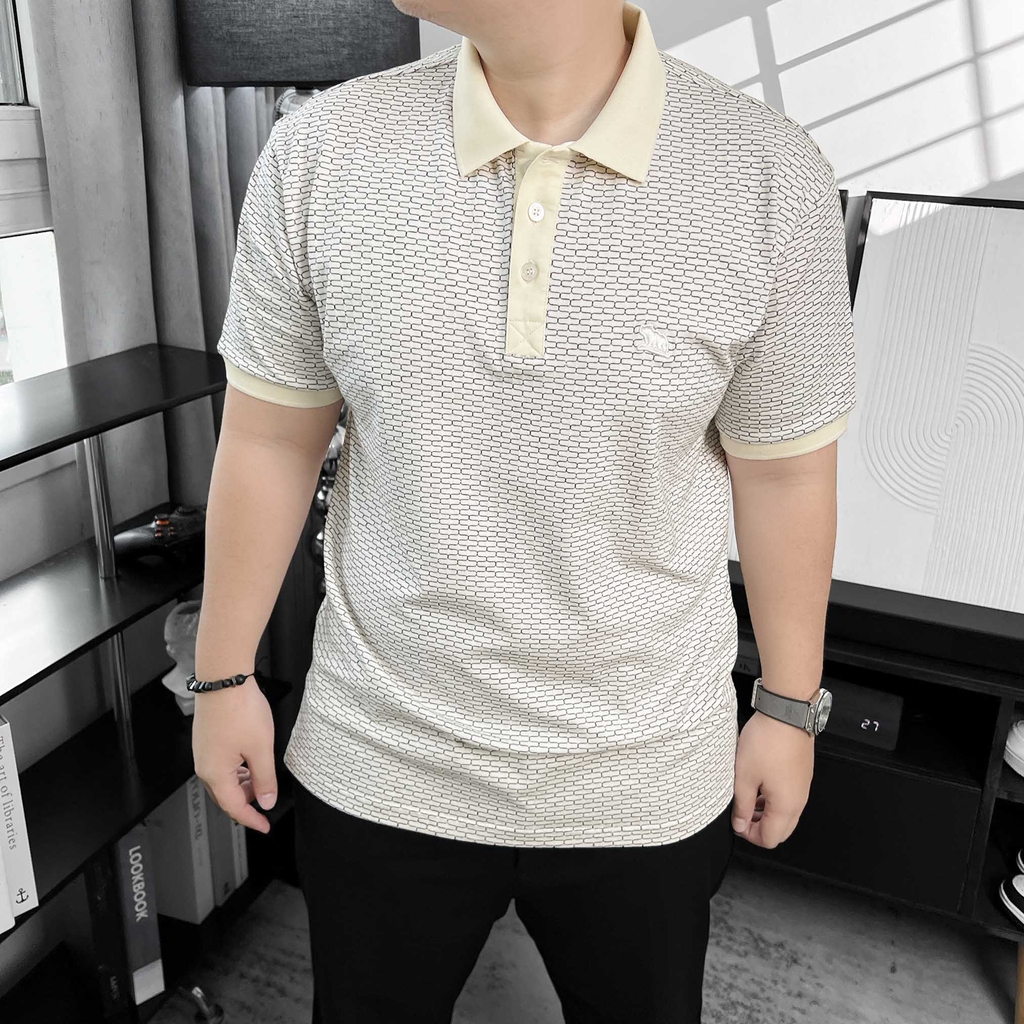 Polo Bigsize vải dệt Brick Màu Kem