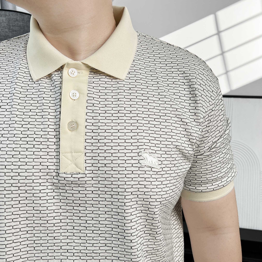 Polo Bigsize vải dệt Brick Màu Kem