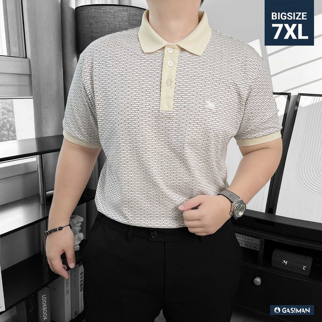 Polo Bigsize vải dệt Brick Màu Kem