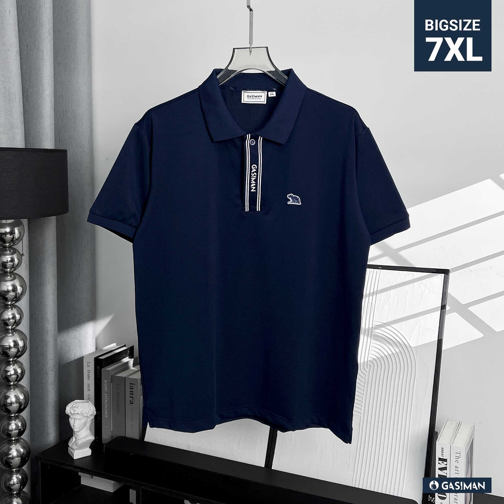 Polo Big Size Xanh Đen Trụ ẩn in Gasiman