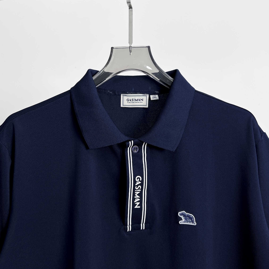 Polo Big Size Xanh Đen Trụ ẩn in Gasiman