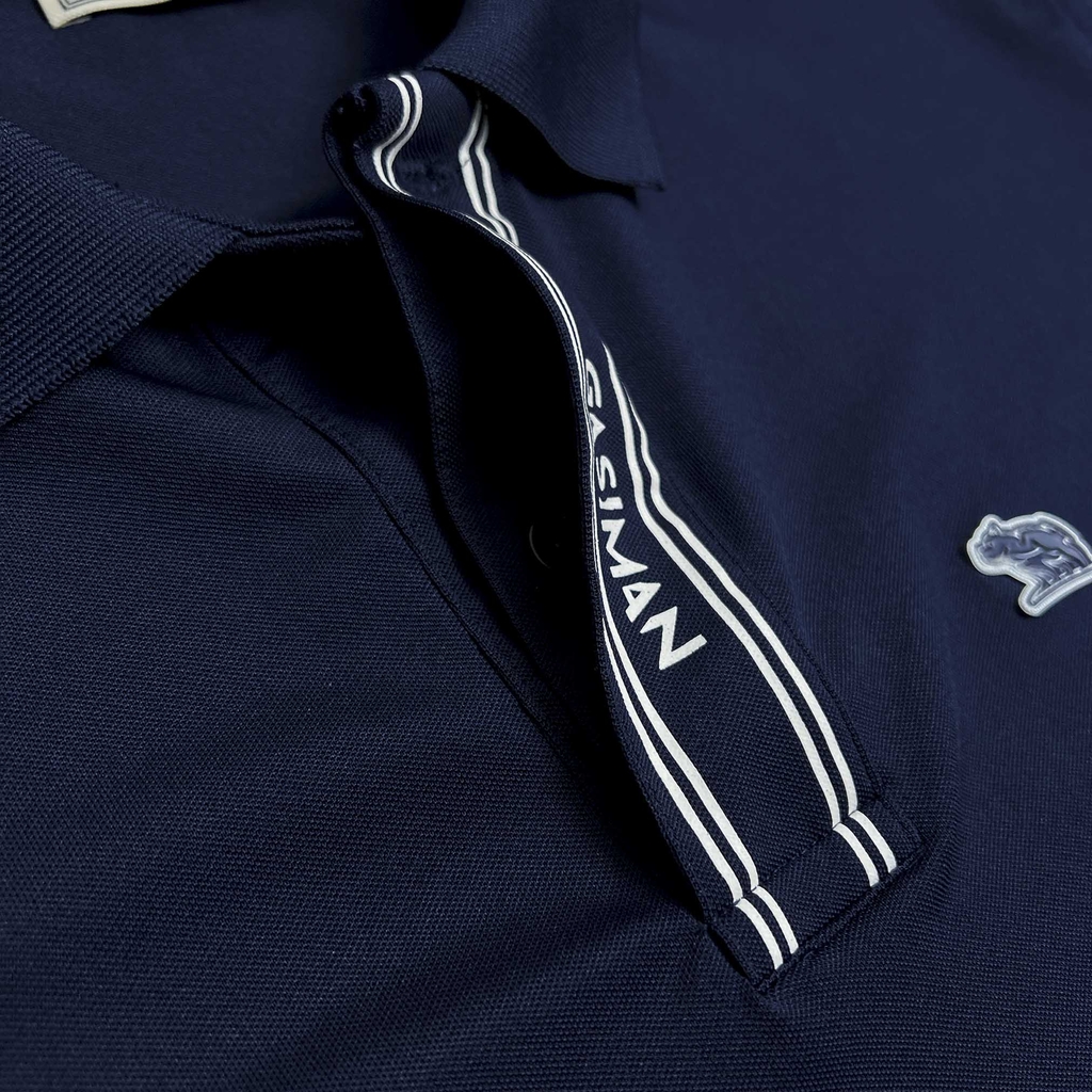 Polo Big Size Xanh Đen Trụ ẩn in Gasiman