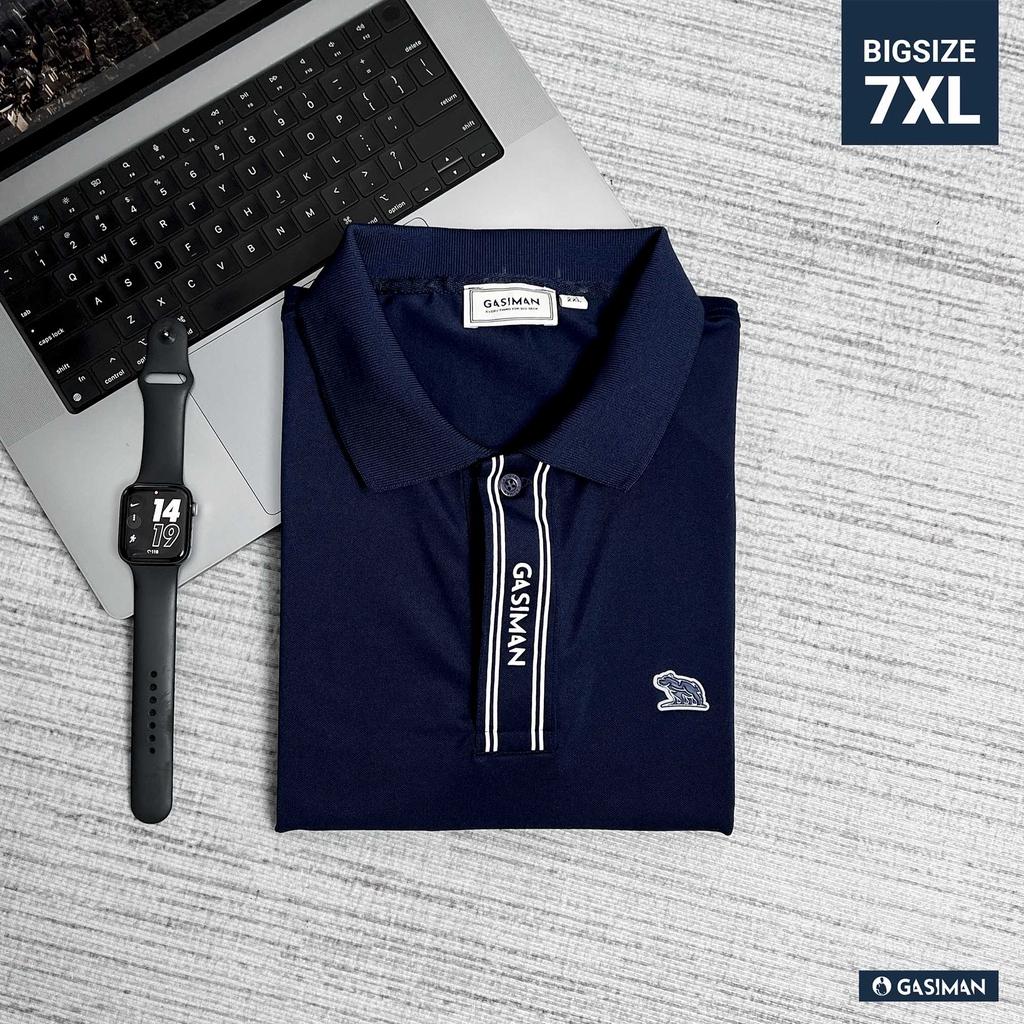 Polo Big Size Xanh Đen Trụ ẩn in Gasiman