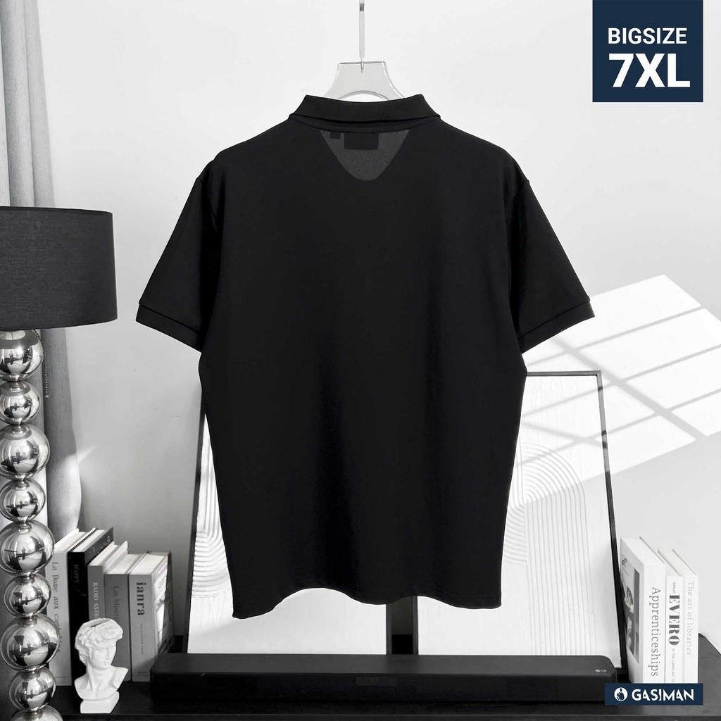 Polo BigSize phối viền ngực Màu Đen