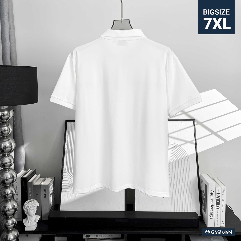 Polo BigSize phối viền ngực Màu Trắng