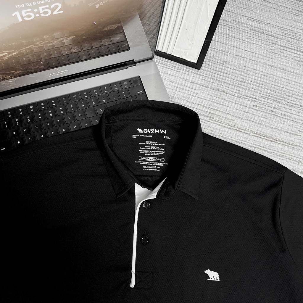 Polo Bigsize Thể Thao Đen Trụ viền